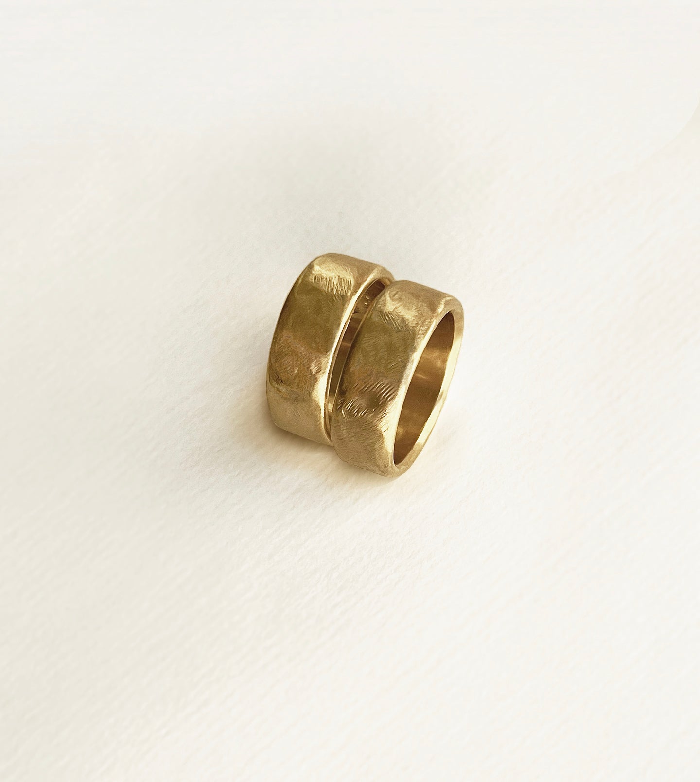 Hand-Carved Gold Wedding Bands