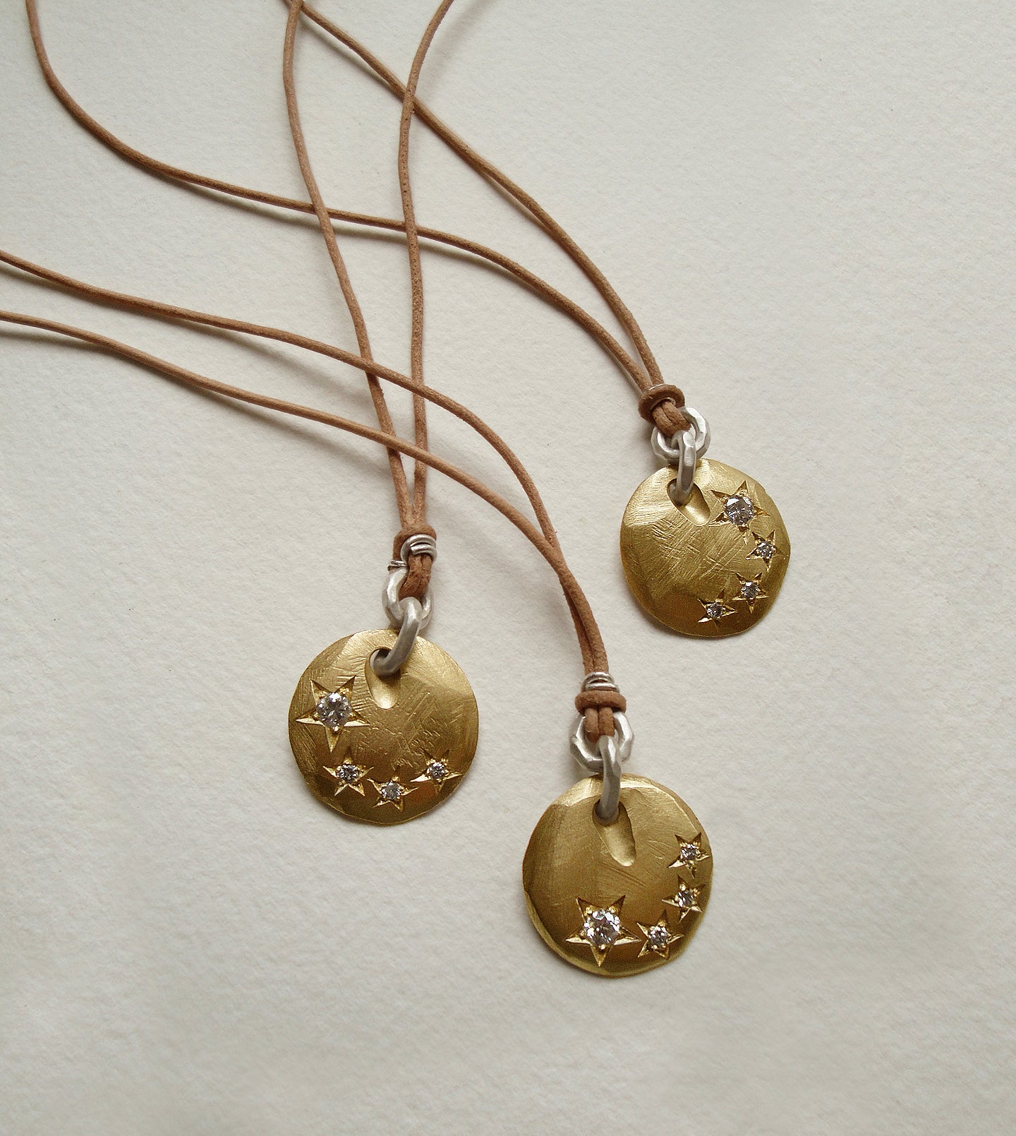 Gold Star Diamond Pendants