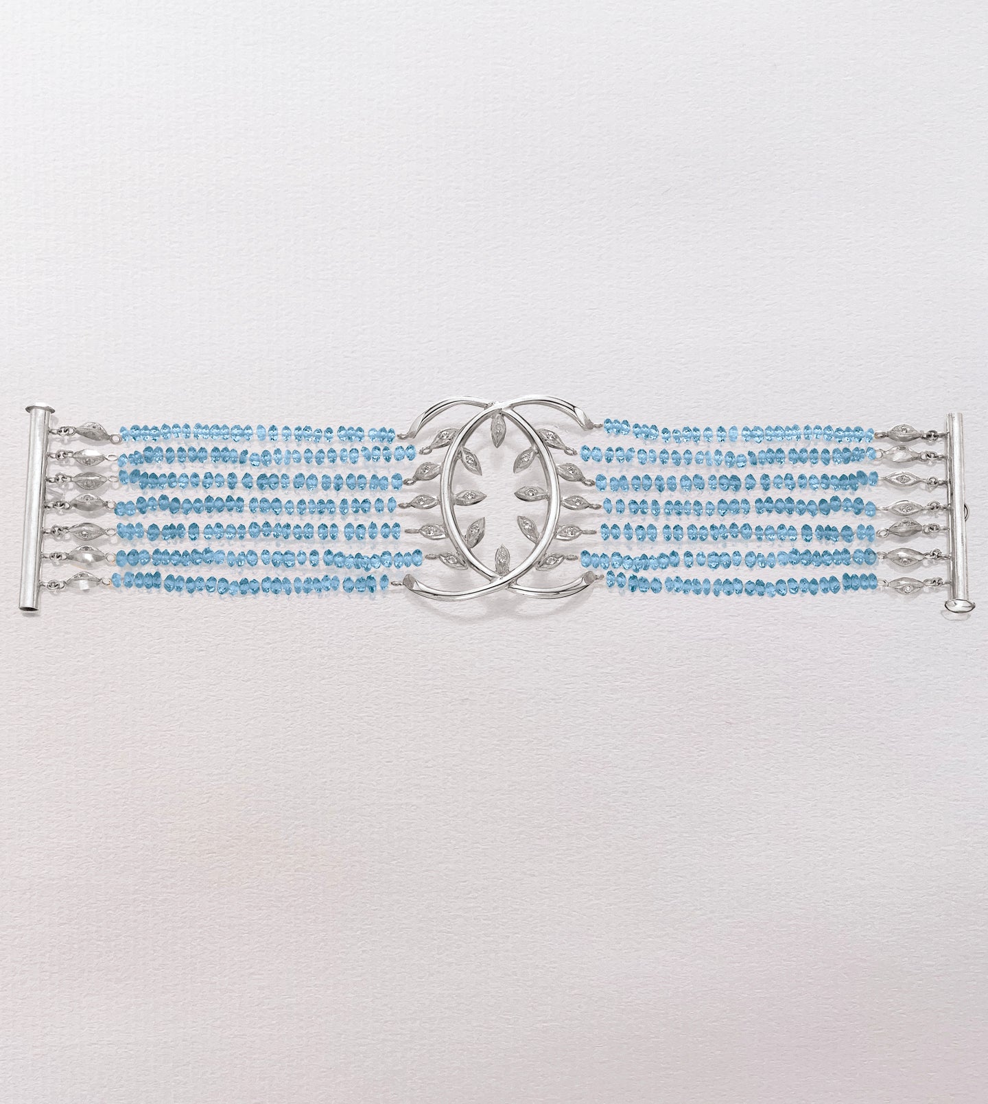 Topaz Diamond Bridal Bracelet