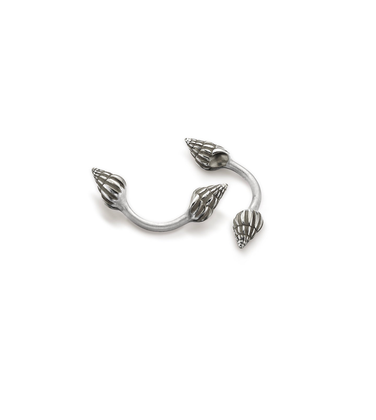 Sterling Silver Whelk Shell Cufflinks