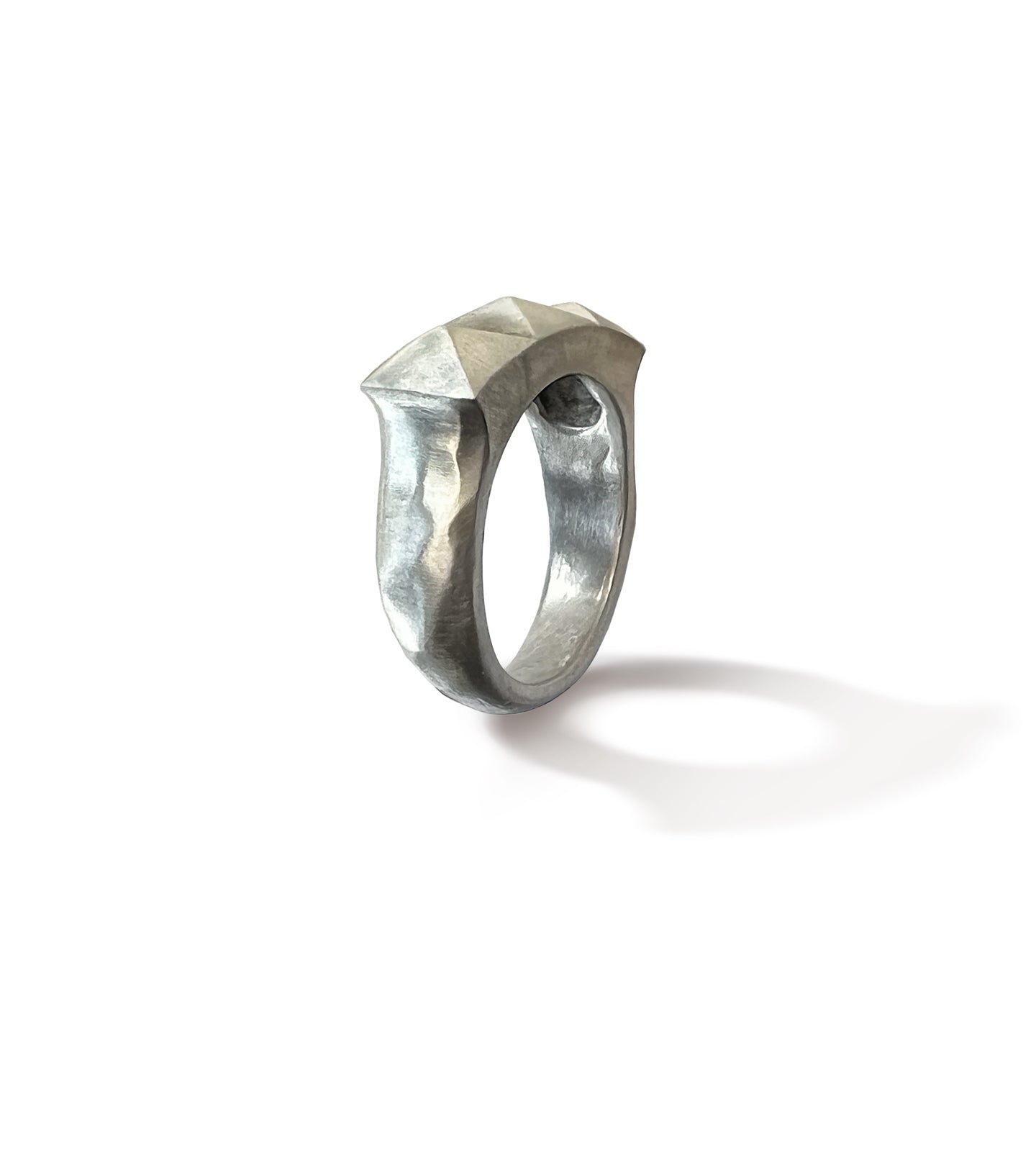 Hammered Punk Stud Ring