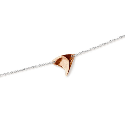 Long Rose Thorn Necklace in Rose Gold
