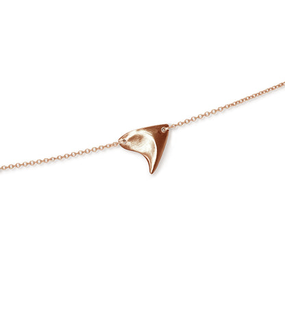 Long Rose Thorn Necklace in Rose Gold