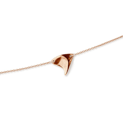 Long Rose Thorn Necklace in Rose Gold