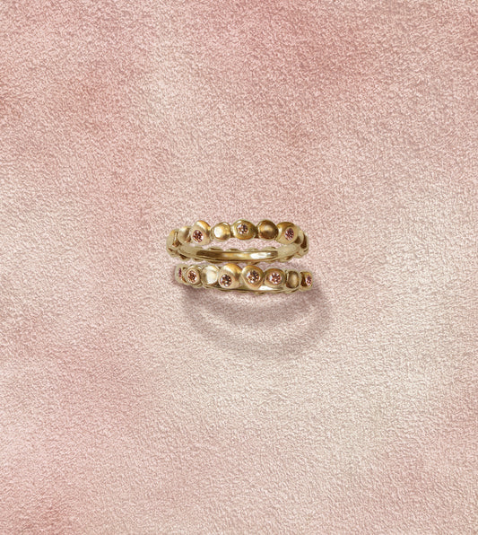 Hand-Carved Diamond Bubble Band