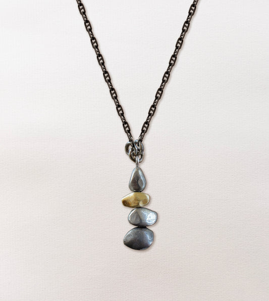 Gold Silver Equilibrium Necklace