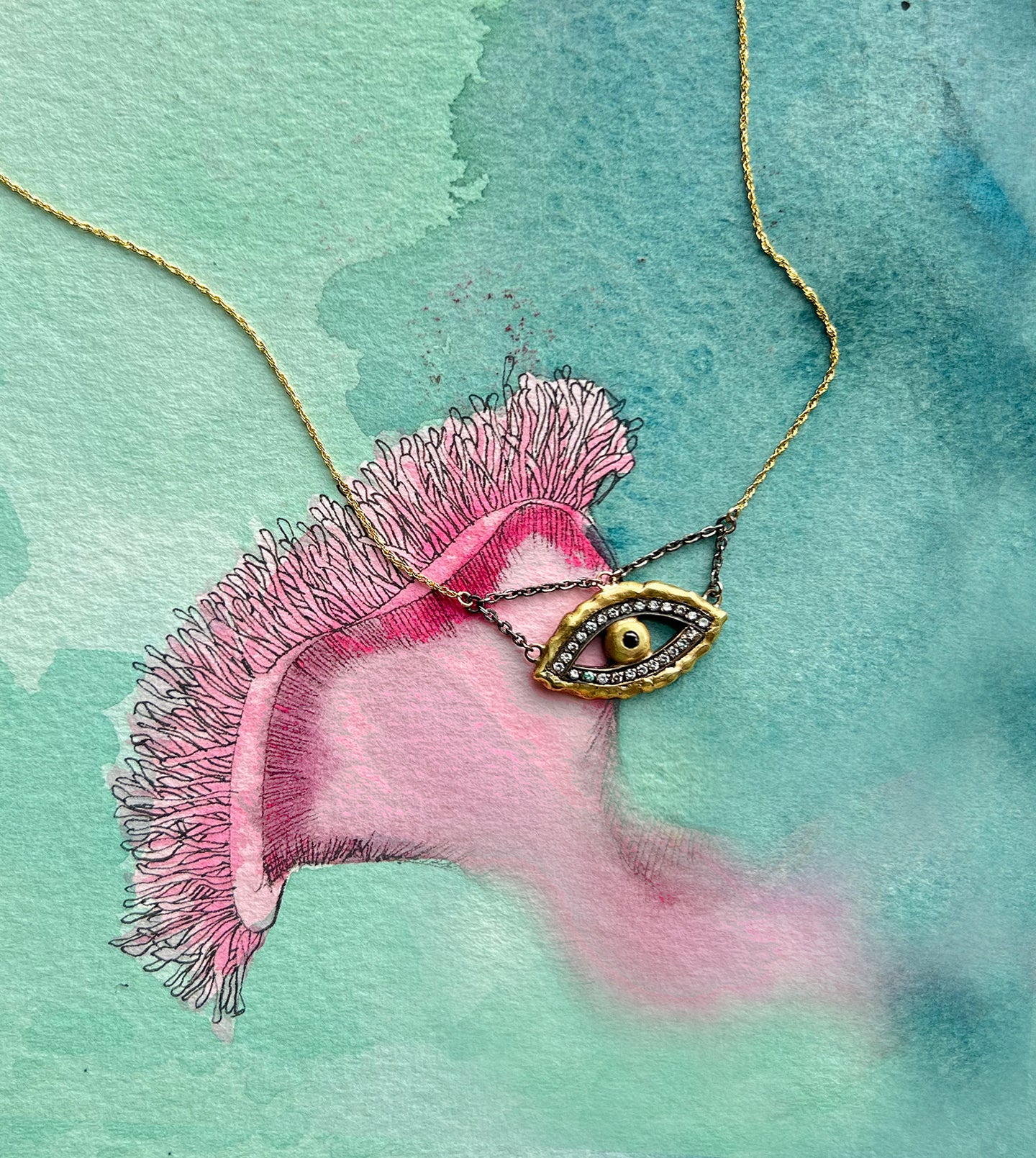 Hand-Carved Evil Eye Necklace