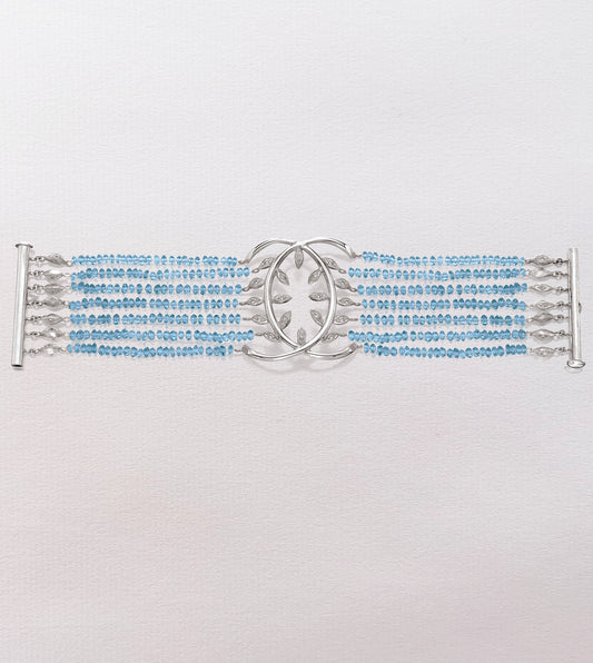 Topaz Diamond Bridal Bracelet