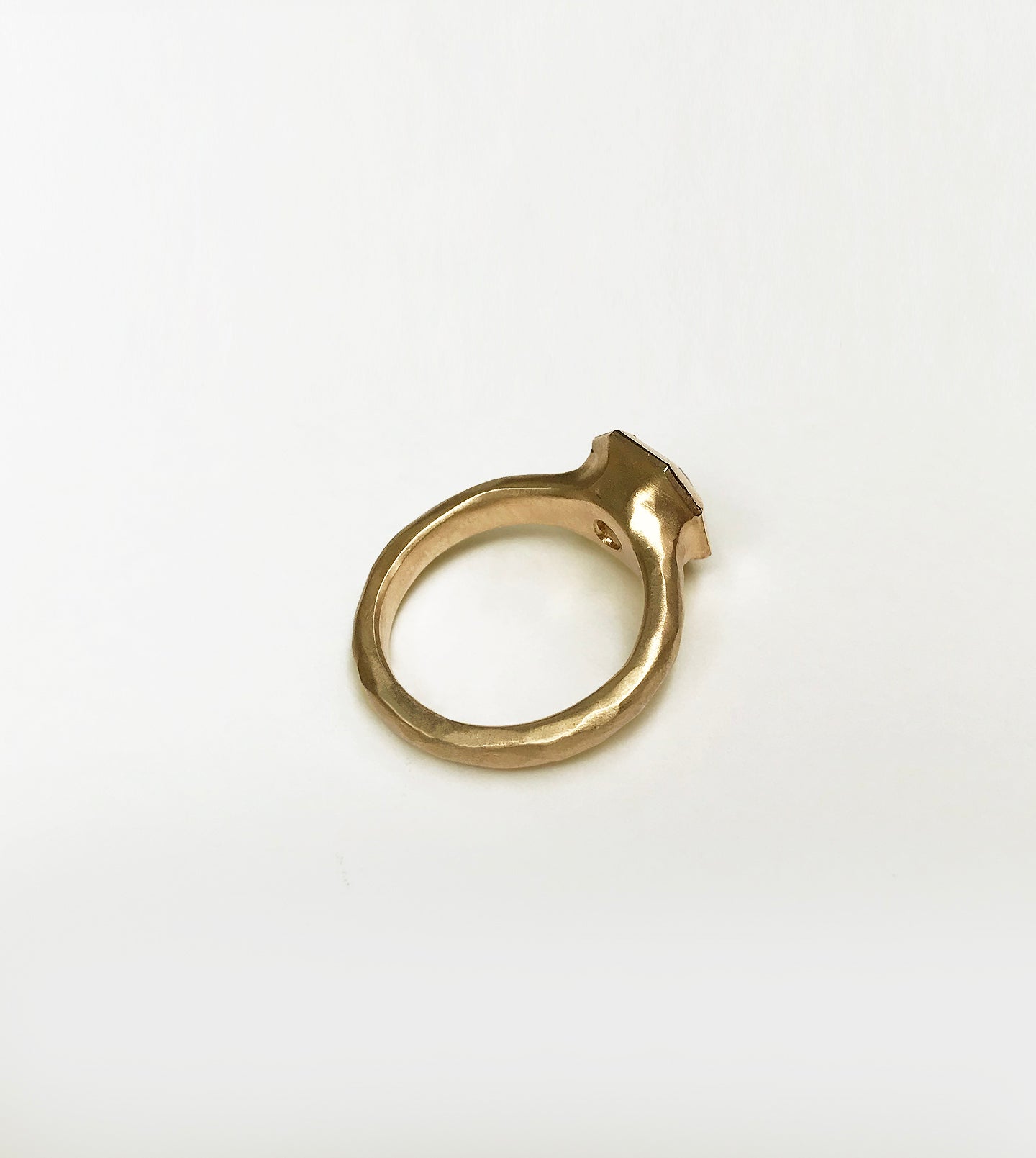 Hand-Carved Asscher Diamond Ring