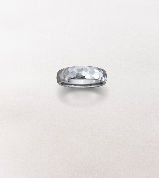 Hand-Carved Sculpted Wedding Band