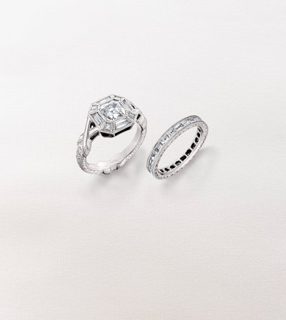 Diamond Ribbon Wedding Band