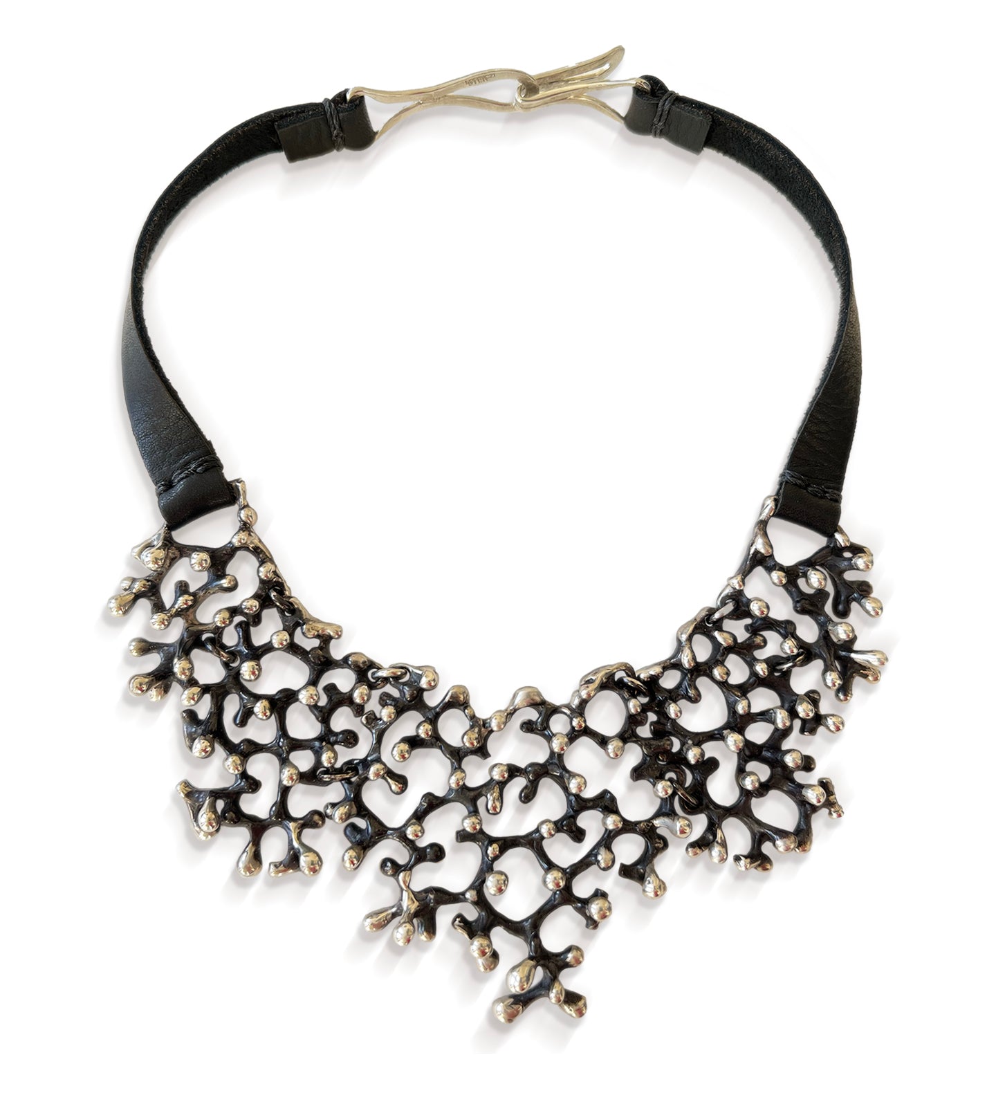 Black Coral Bib Necklace