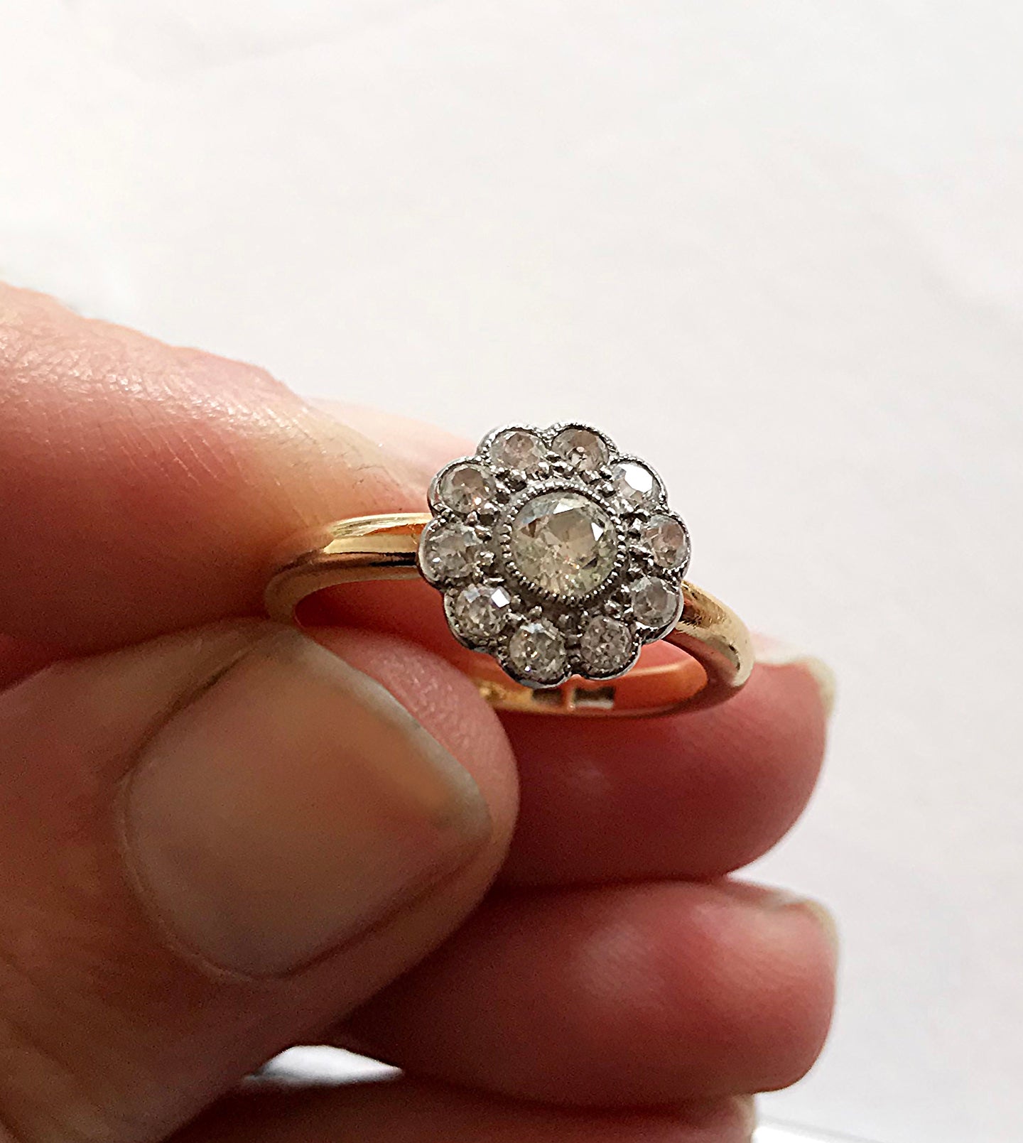 Repurposed Heirloom Flower Ring