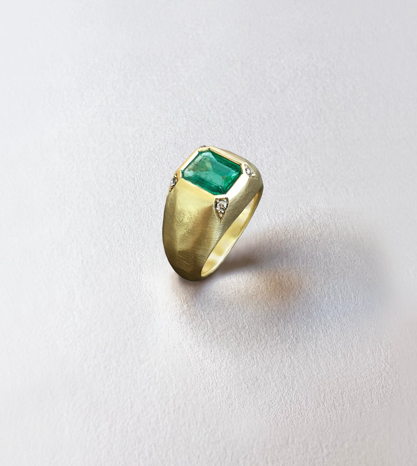 Emerald Gold Talisman Ring