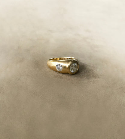 Sculpted Repurposed Diamond Ring