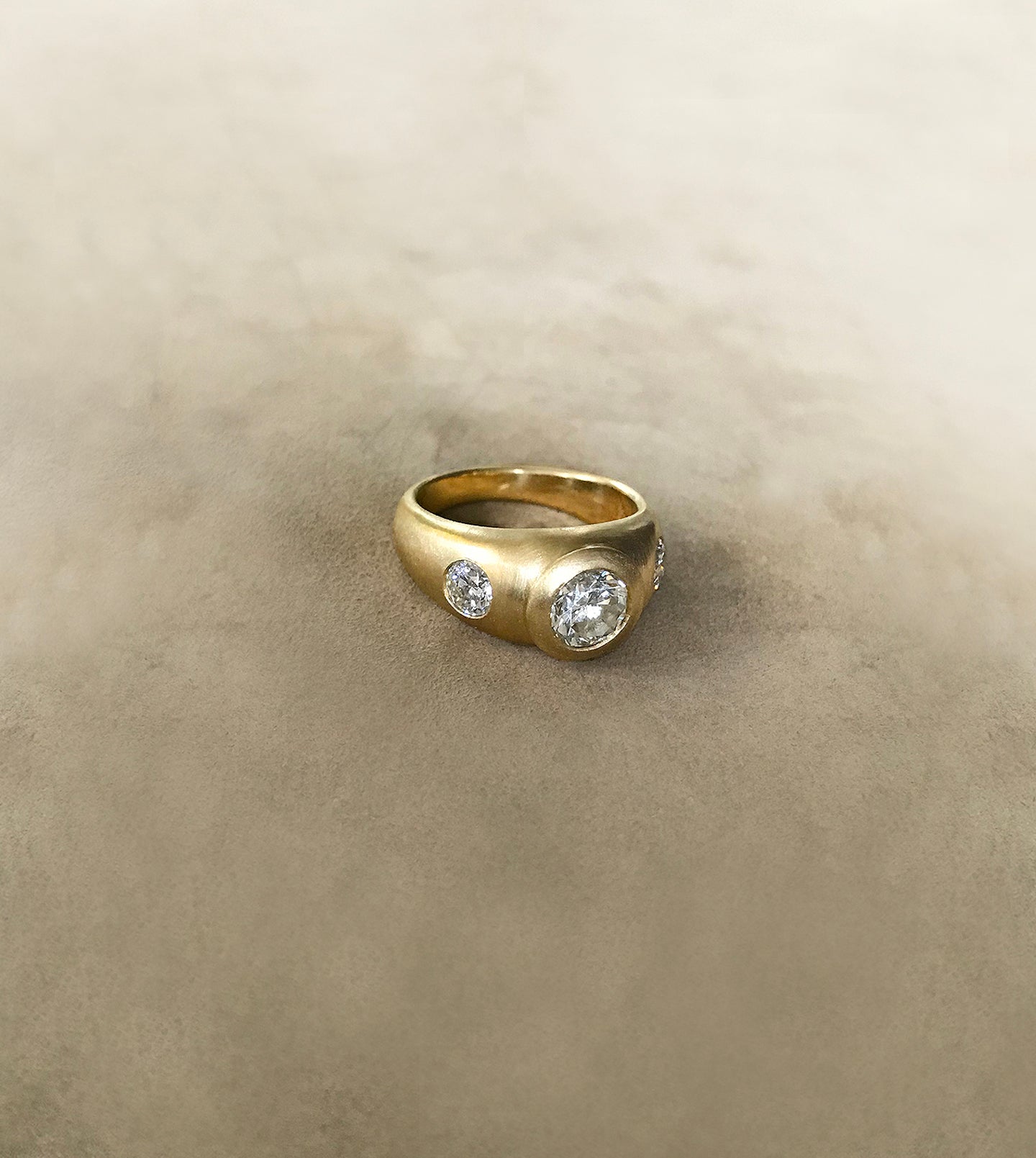 Sculpted Repurposed Diamond Ring