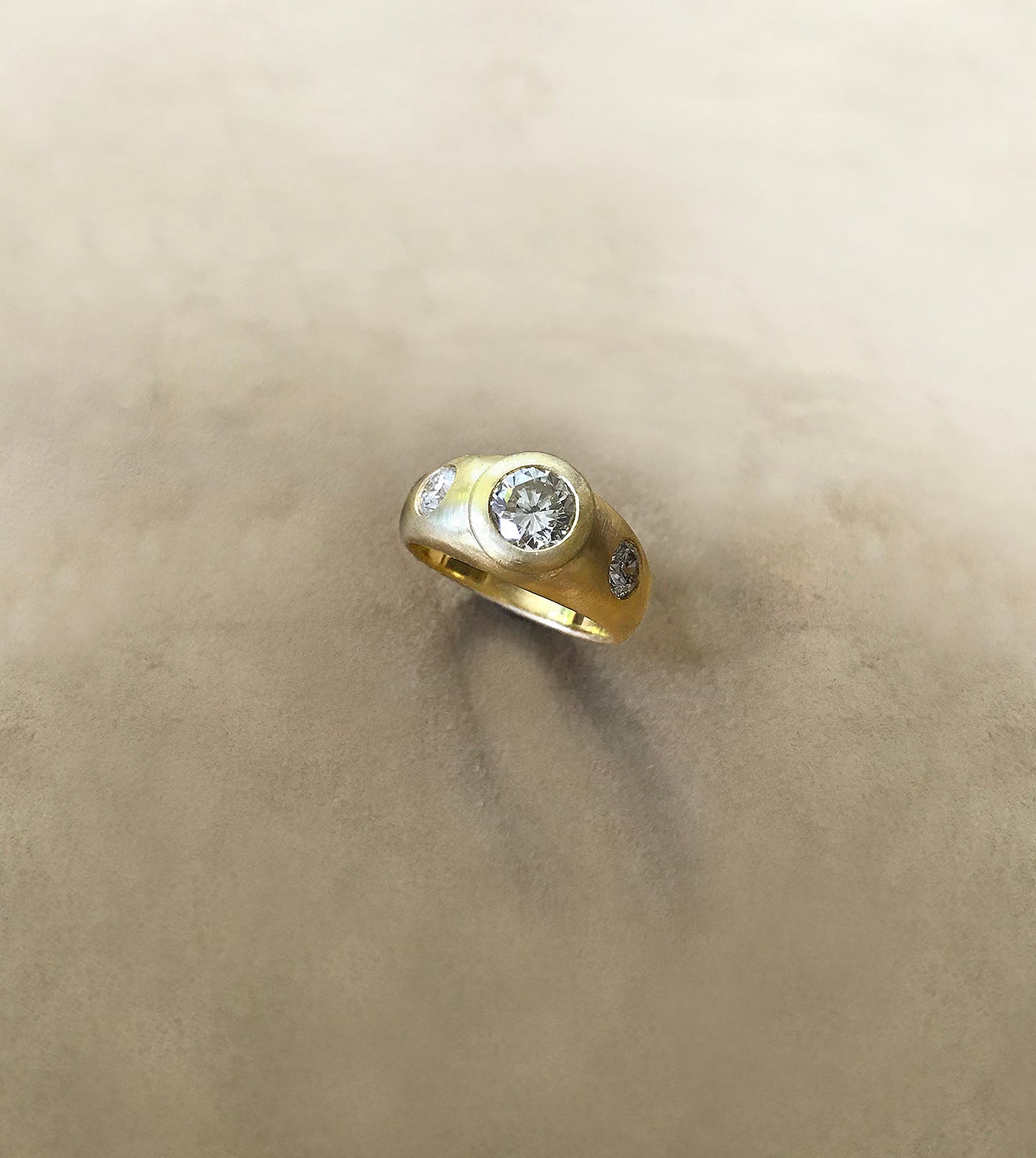 Sculpted Repurposed Diamond Ring