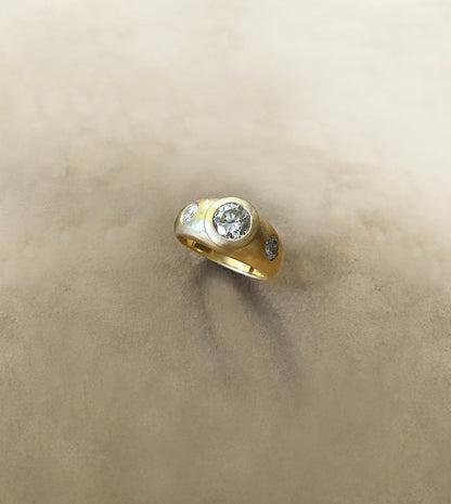 Sculpted Repurposed Diamond Ring