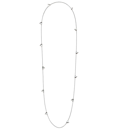 Long Rose Thorn Necklace in Sterling Silver