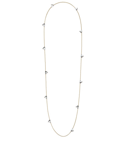 Long Rose Thorn Necklace in Sterling Silver