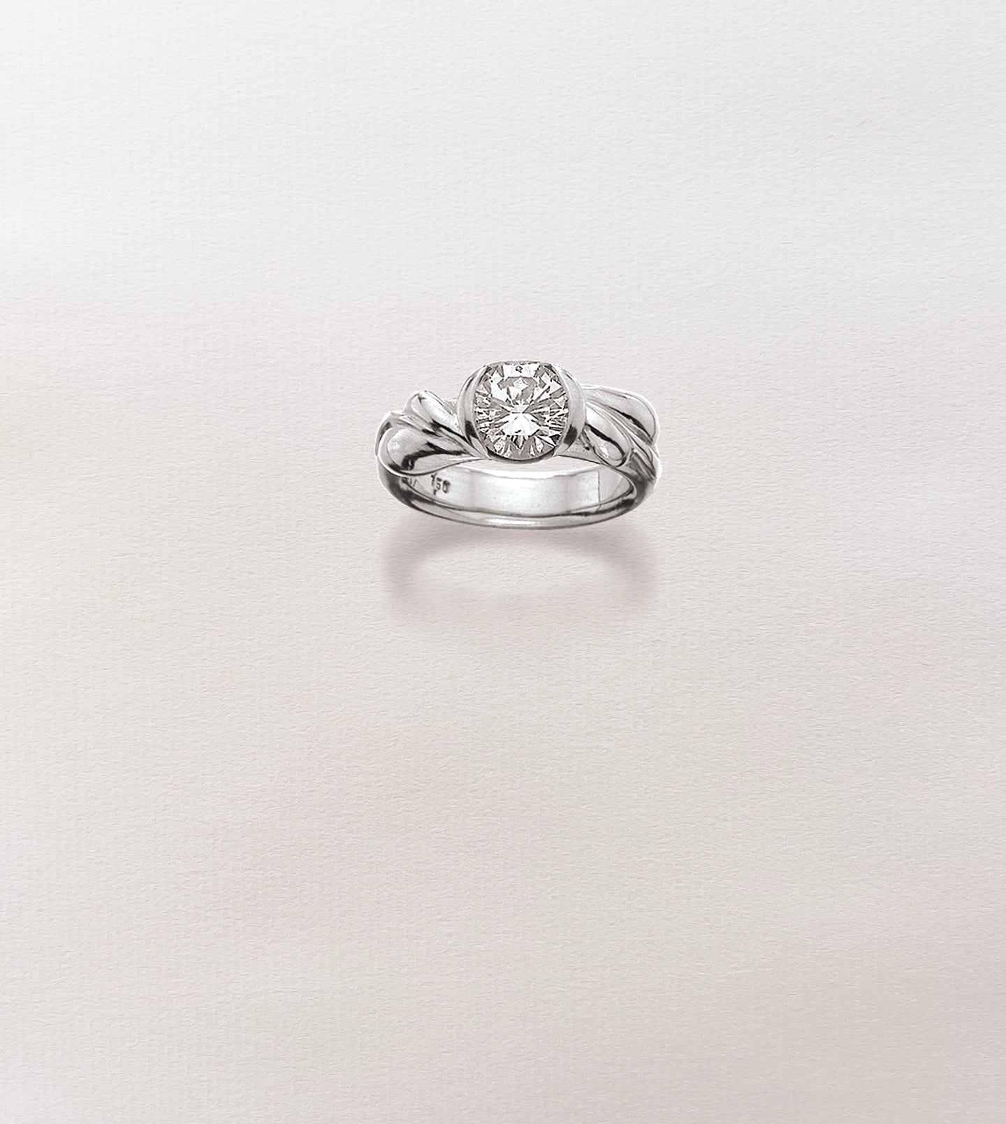 Diamond Leaf Engagement Ring