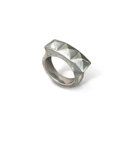 Hammered Punk Stud Ring
