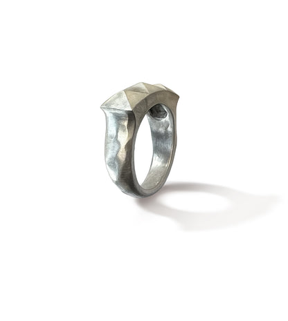Hammered Punk Stud Ring