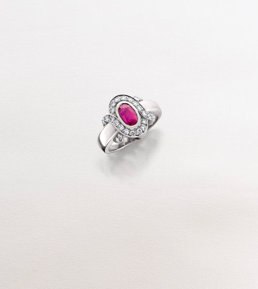 Ruby & Diamond Infinity Ring