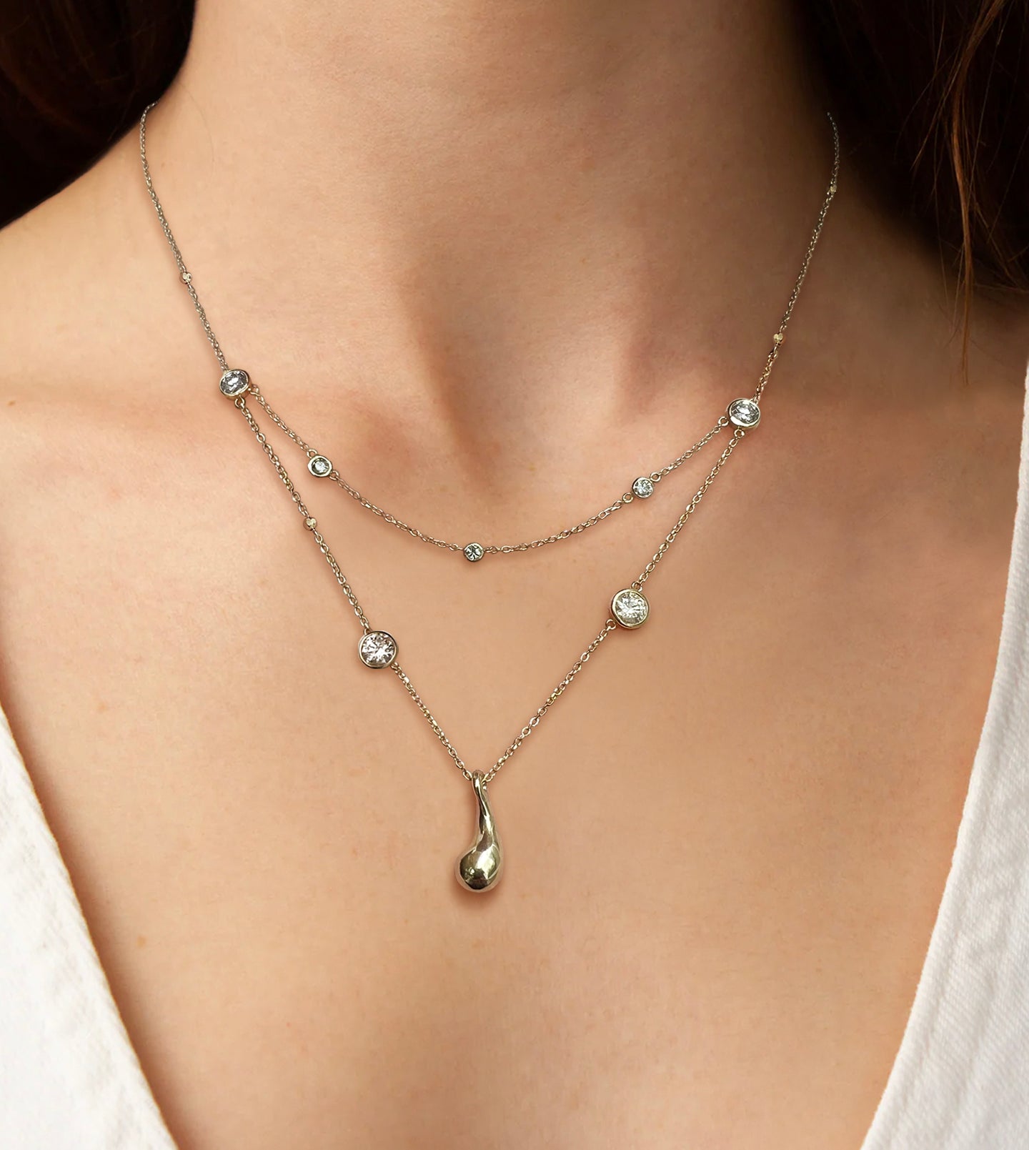 Diamond Waterdrop Necklace