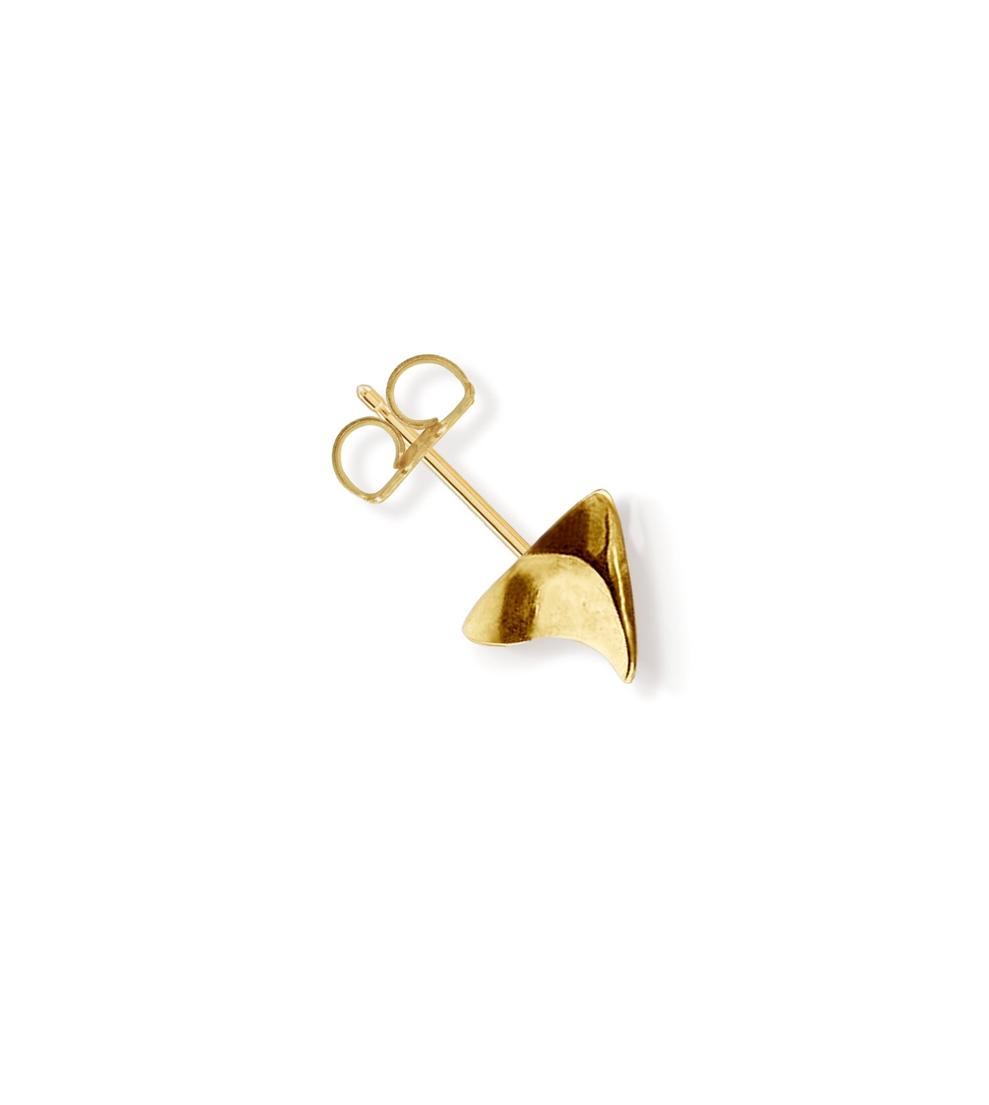 Mini Thorn Stud Earring in Yellow Gold