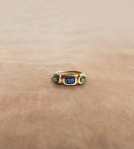 Blue Green Trilogy Ring